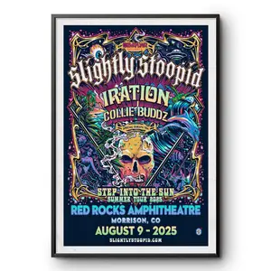 Slightly Stoopid Red Rocks Amphitheatre In Morrison, CO Aug 9 2025 Show Poster
