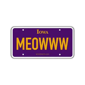 MEOWWW License Plate Sticker