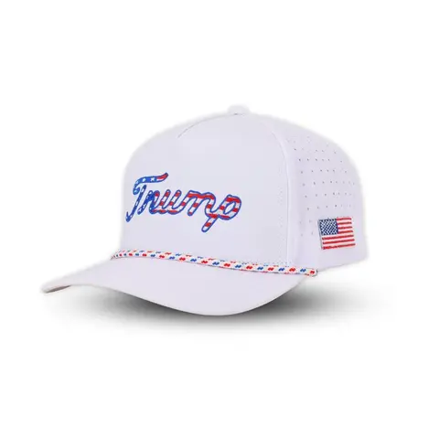 Trump Golf Performance Hat - Embroidered, Perforated, Adjustable Cotton Cap, Breathable Quality Hat with Sassy American USA Graphic Design for Outdoor Use