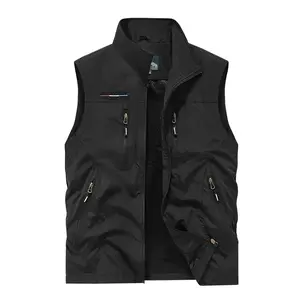 Multi-Pocket Tactical Vest for Men - Lightweight Outdoor Vest for Fishing, Hunting, Photography & Travel sport jacket Gilet Armygreen
