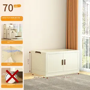 40/64/128QT Foldable Storage Box with Lid,  1-5 layers Holders with Wheels for Kitchen Bedroom Bathroom Warehouse Kitchen Home Storage Stackable Organizer