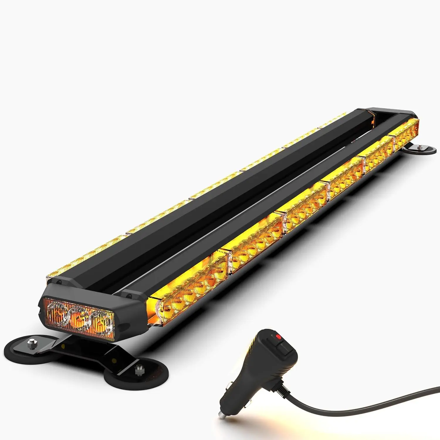 38 Inch Led Strobe Flashing Light Bar Amber Emergency Warning Safety Lights for Trucks Construction Vehicles