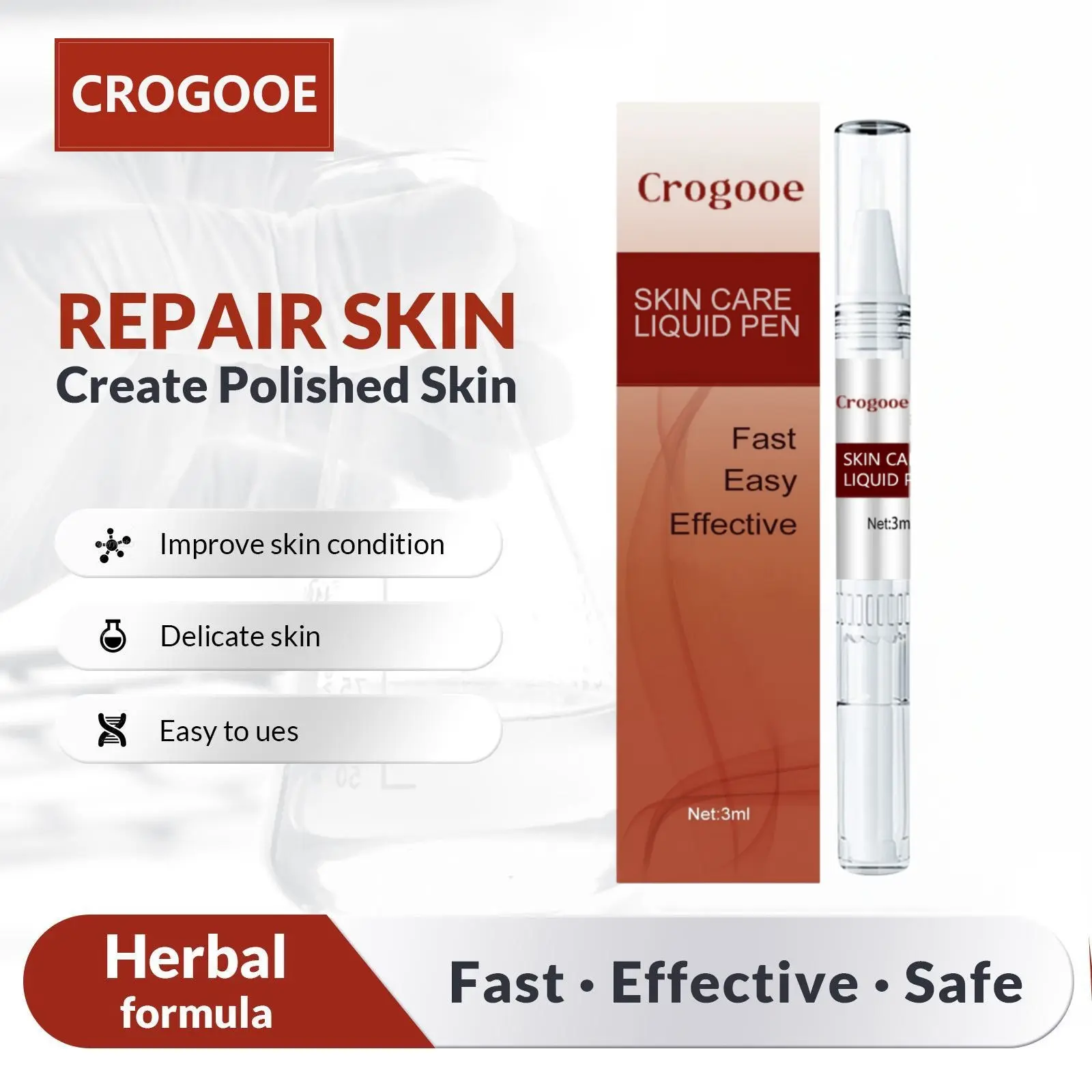 Deep Hydrating Facial Serum for All Skin Types, Lightweight Texture Hydrating Serum for Men & Women Daily Skin Care Unisex Moisturizing