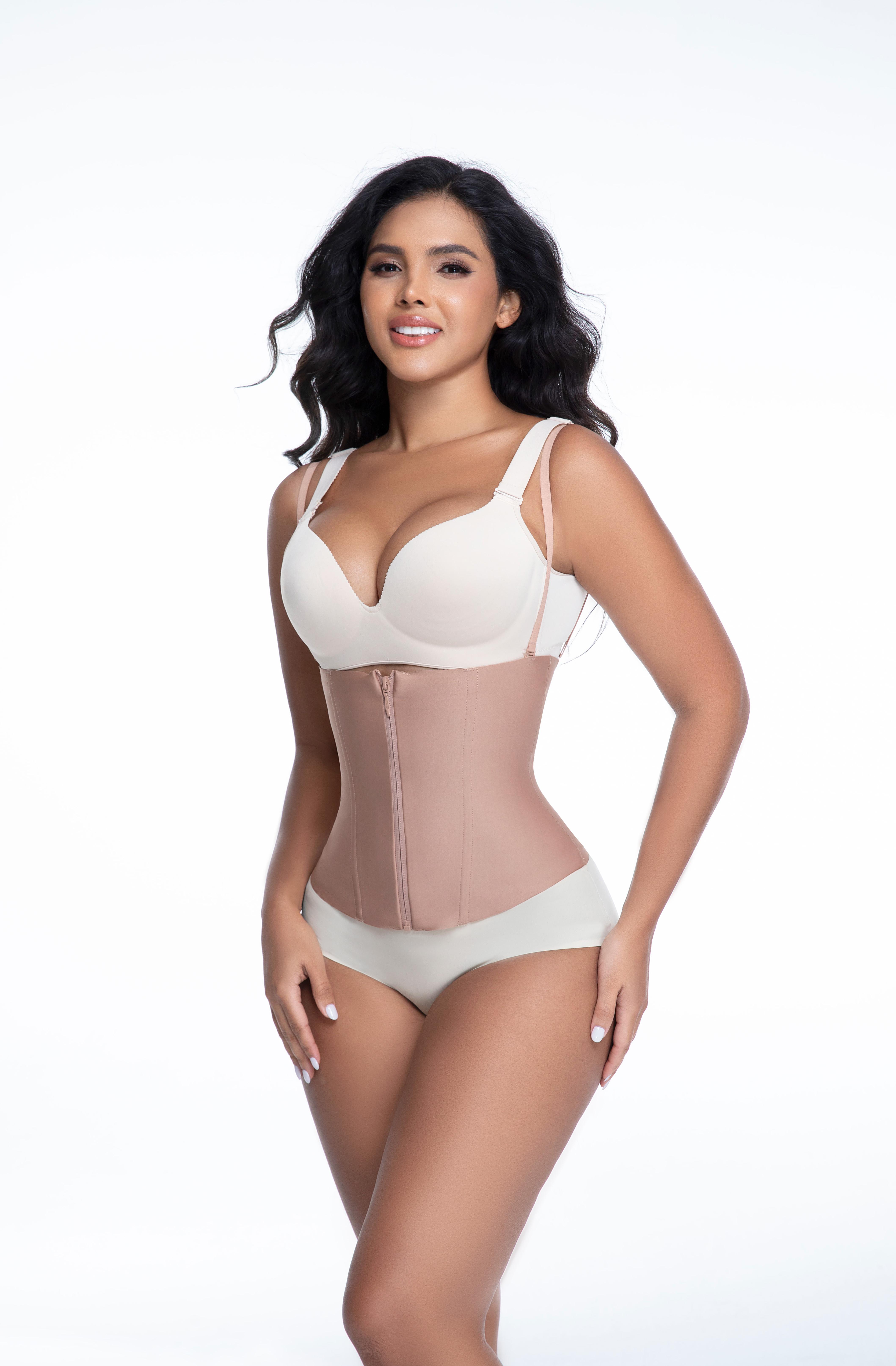 Waist Cincher Slimming Waist Corset Top 4 Steel Boned | Adjustable Strap Waist Shapewear faja trainer full body summer outfits