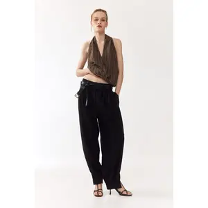 H&M Crinkled V-neck top