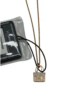 Pre-owned Hermes 18K Rose Gold Diamond Constance Amulettes Pendant Necklace