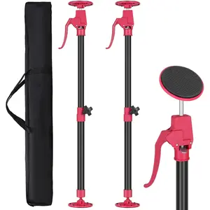 Cabinet Jacks for Installing Cabinets, Adjustable Support Pole 19.7" to 45.3"  Steel Support Rod, 3rd Hand Support System for Drywall Jack& Cargo Bars, 265 LB Capacity, 2 count