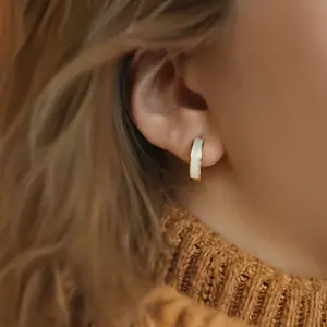 Mother of Pearl Hoops