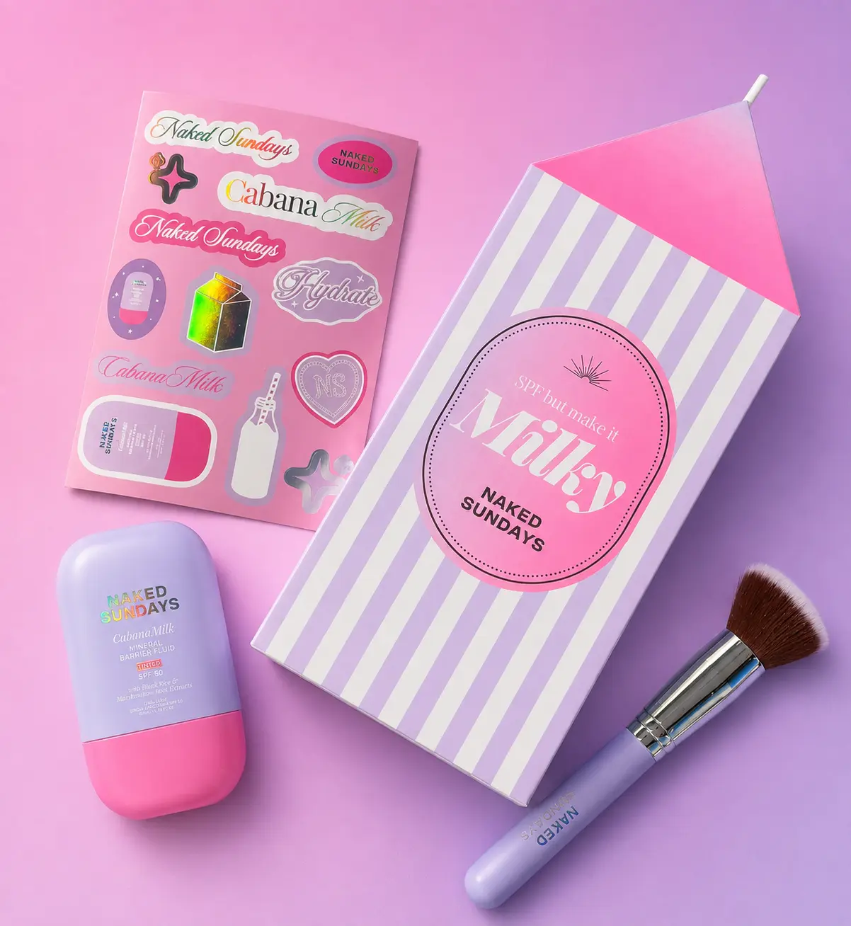 Limited Edition CabanaMilk Box Set - no whitecast, lightweight, milky mineral sunscreen