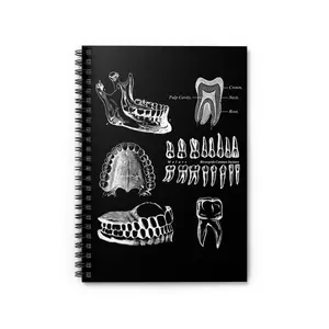 Dental Anatomy Teeth Illustration Spiral Notebook