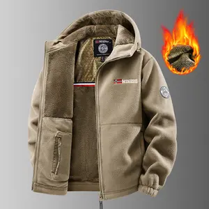 Men's Autumn Winter Norwegian Fleece Jacket Double-Sided Polar Fleece Coat Business Casual Outdoor Couple Thickened Warm Jacket for Men