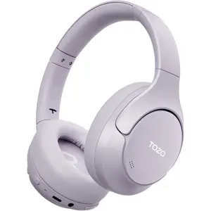Hybrid Noise Canceling Over Ear Headphones, 90H Battery Foldable Wireless Headset, AI 5 Mics, Dual Device Connect, 32 EQ Presets