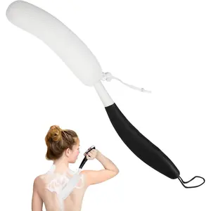 Long Handled Shower Brush, Non-Slip Long Handle Bath Brush,   Brush Gentle  and Lather Well Deep Cleansing Long-Lasting for