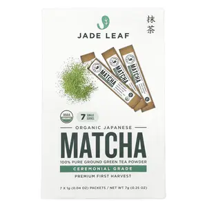 Jade Leaf Matcha Organic Japanese Matcha, 7 Packets, 0.04 oz (1 g) Each