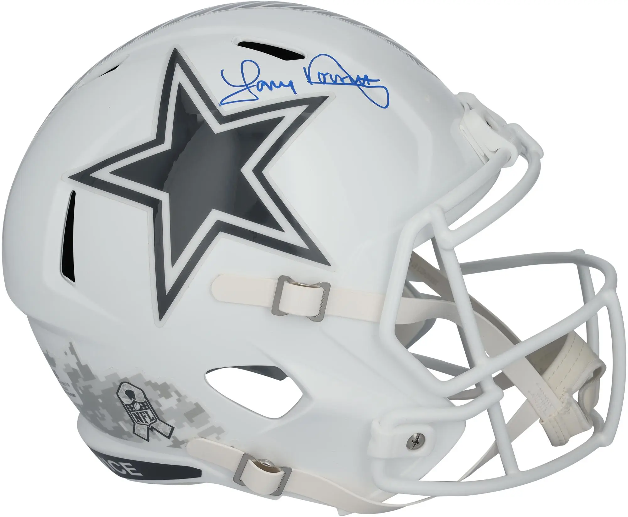 Tony Dorsett Dallas Cowboys Autographed Riddell 2024 Salute To Service Speed Replica Helmet - Fanatics Authentic Certified