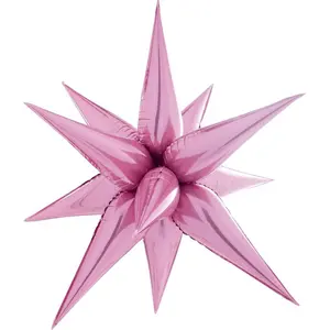 Decochamp Starburst Light Pink 3D Foil Balloon - 26" in.