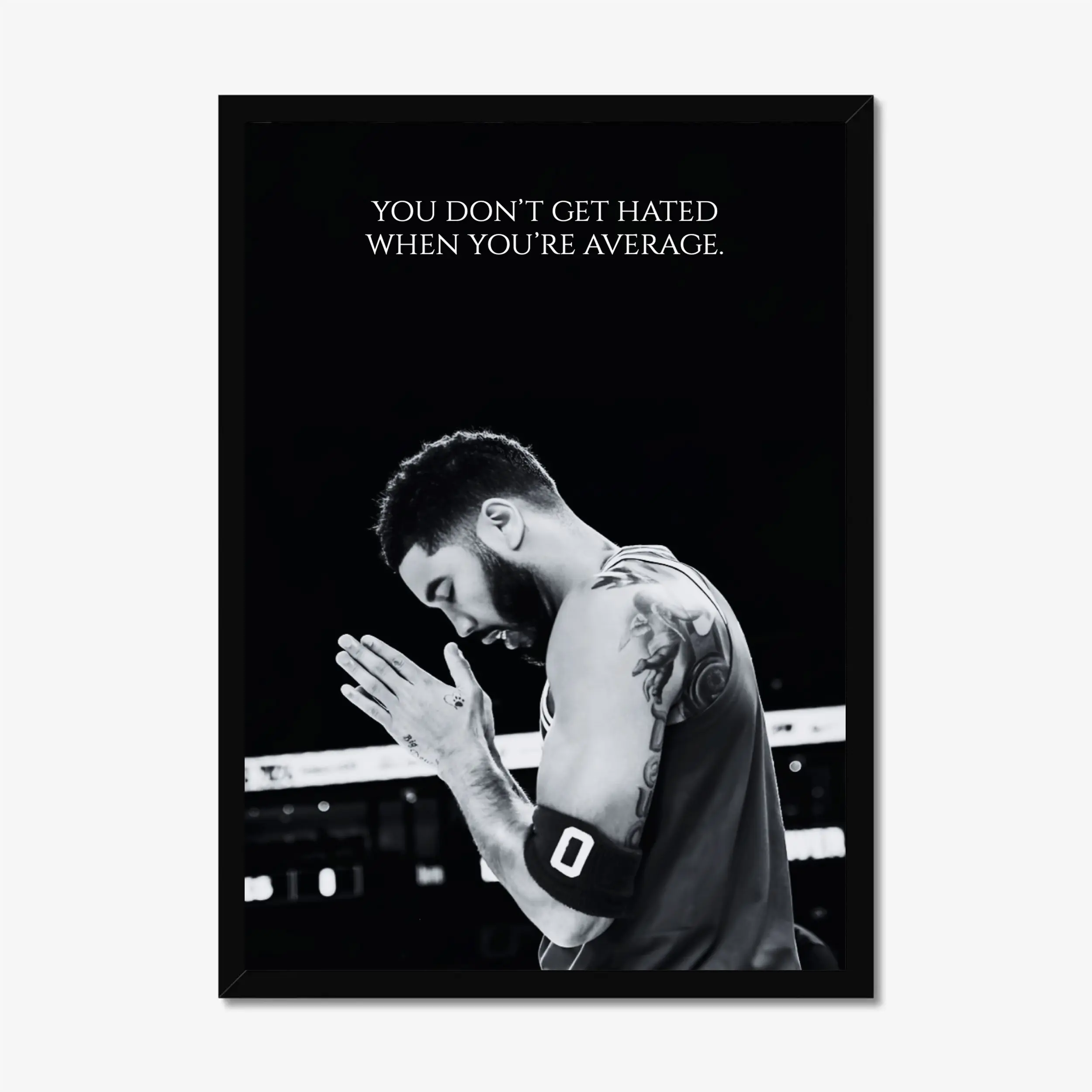 Jayson Tatum Average To Greatness Poster - Motivational Basketball Wall Art - Inspirational Room Decor - Gift for Athletes [UNFRAMED]