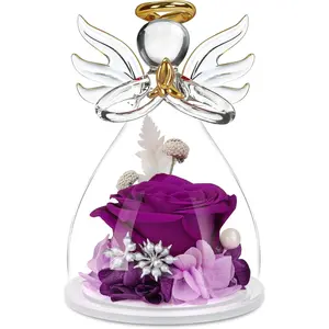 Mothers Day Mom Gifts for Mom,Fresh Flowers for Delivery,Birthday Gifts for Women Her,Preserved Flowers in Angel Figurines,Angel Gifts for Moms Mothers Day Grandma Wife Sister Girlfriend Valentines