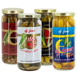Pickled Vegetable Variety Pack | Pickled Asparagus, Green Beans, Baby Corn, & Okra | Ely Farms