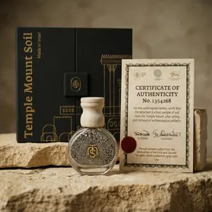 Temple Mount Soil Gift Set Numbered Bottle with Authentic Jerusalem Holy Earth