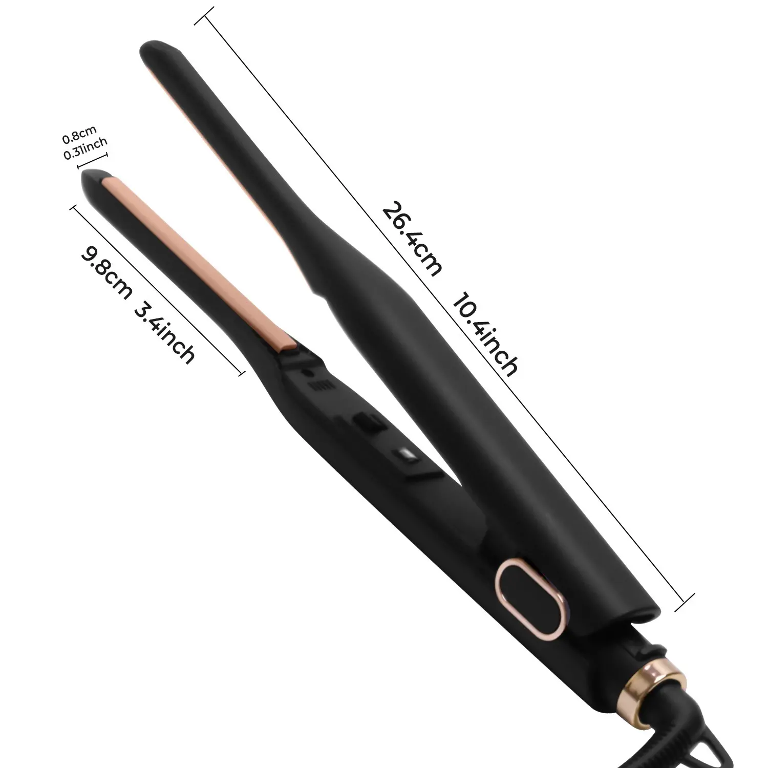 2IN1 ，3/10" Small Flat Iron, Pencil Flat Iron for Short Hair, Pixie Cut and Bangs, Curling Iron for Short Hair, Mini Hair Straightener for Edges with Anti-Pinch Design, Tiny Hair Straightener