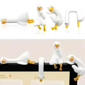 4pcs/set Mini Duck Desk Decorations – Cute Ornaments for Screens, Office Corners & Home Décor, Ideal for Holiday Gifting