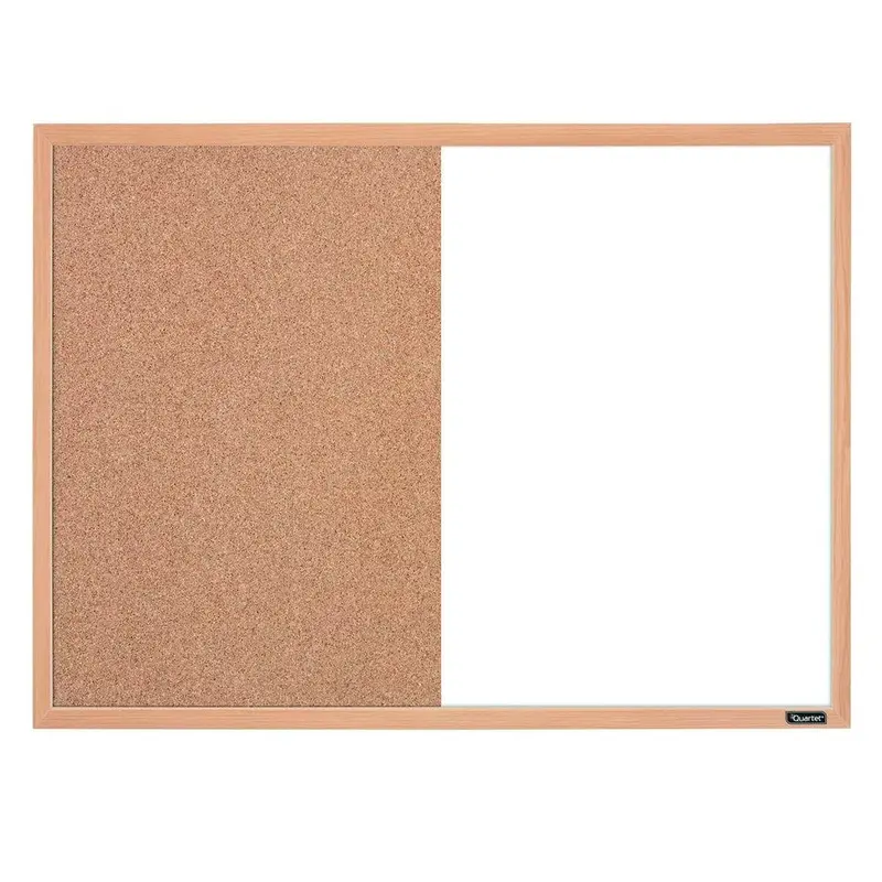 Quartet Combination Board, 17" X 23", Dry-Erase & Cork, Oak Frame (35-380402Q)