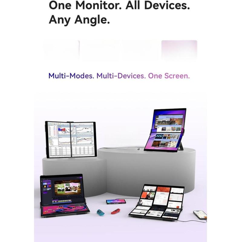 EHOMEWEI X1 Air, 14.2 Inch 2.8K IPS Display, 90Hz Dual-Screen, 400 Nit Brightness, 100% sRGB (Dual-Screen 14.2" No-Touch, 14.2")