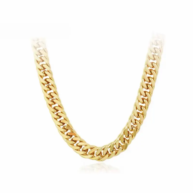 Chinese link necklace 19 1/2 inches gold plated 14 k