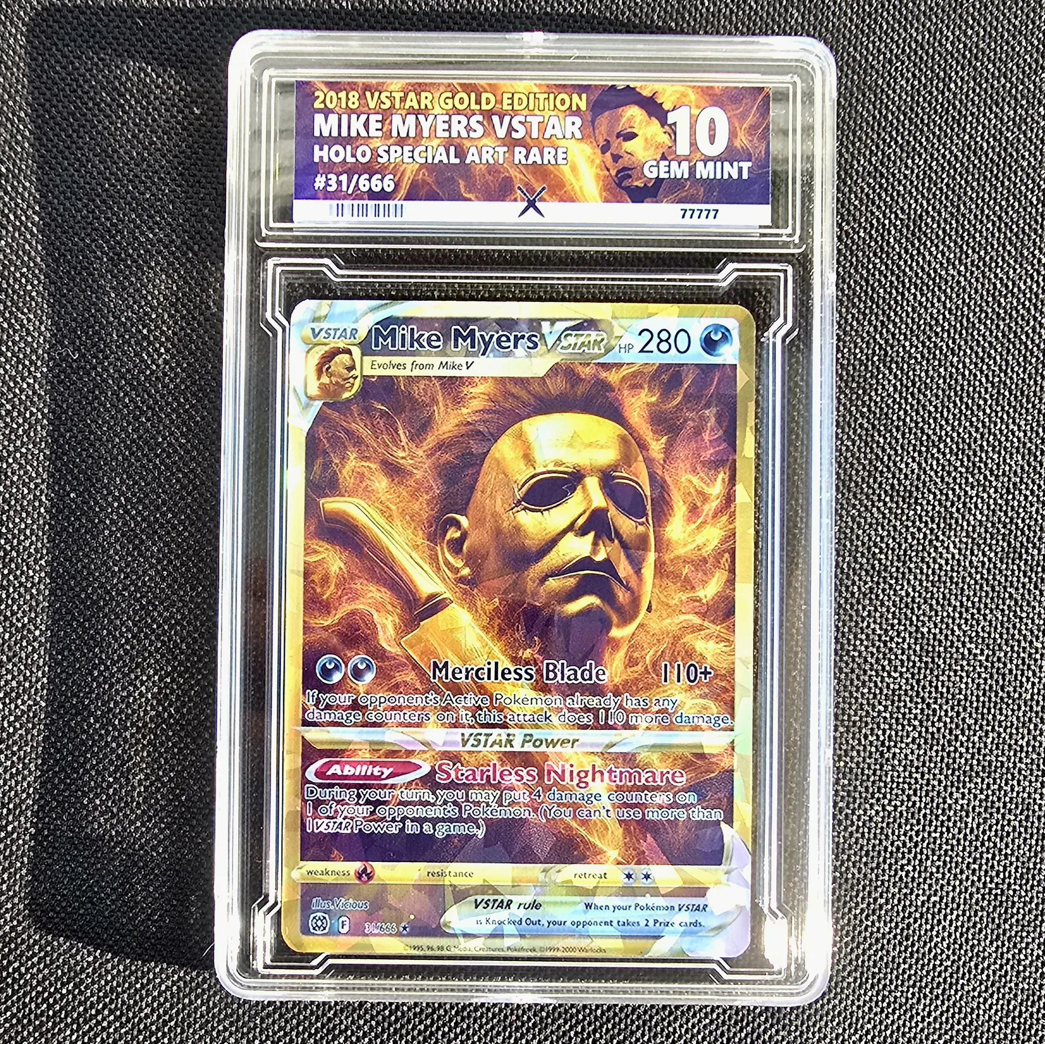 Michael Myers Pokemon Card w/ custom slab