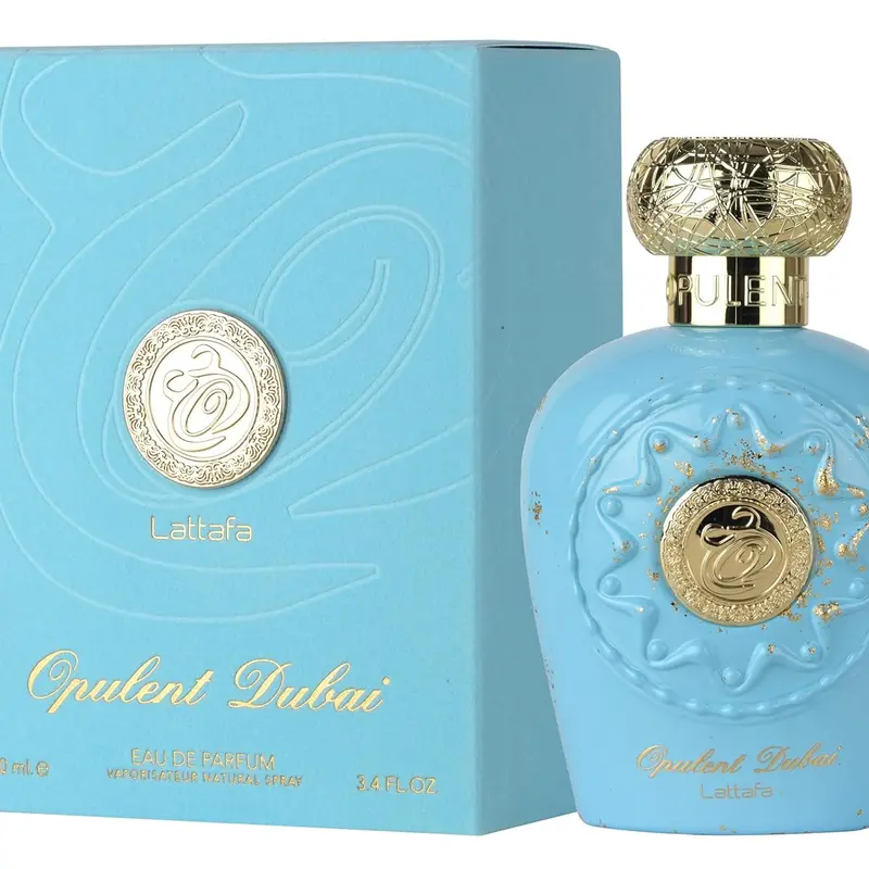 Lattafa Opulent Dubai - Citrus, Fruity, Floral, Woody - Eau de Parfum Long-Lasting Fragrance for Unisex, 3.4 Ounce / 100 ml