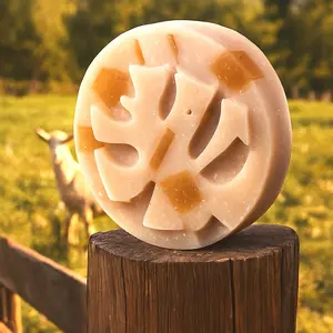 EthoSun Golden Aura Beauty Bar for Face with Goat Milk & Mineral Zinc for Deep Hydration Calming Mineral Care & Gentle Renewal