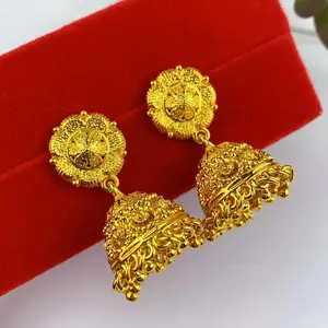 Bohemian Tassel Earrings Jewelry for Women 24K Gold Color Italian Lady Design Drop Earrings Dubai Large Jewellry Aesthetic Gifts