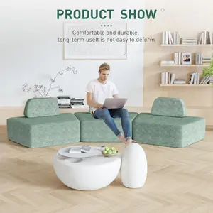 Modular Curved Boneless Sectional Sofa inbox