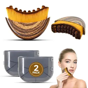 Facial Contour Brush 2-Pack for Jawline Sculpting & Depuffing, Lymphatic Massage & Lifting Tool for All Skin Types, Facial Care Tools