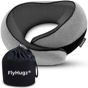 Memory Foam Neck Travel Pillow Compact Ergonomic Design for Comfortable Airplane Travel Car Rides Home Use Ideal for Adults and Kids