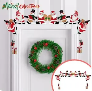 Christmas Corner Door Hanger Ornament Cartoon Santa Snowman Reindeer Dolls Door Corner Decoration Christmas Decorations 2024