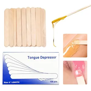 1 Box Hair Removal Wax Applicator Sticks, Dual-Use Smudge Tools, Compact Lightweight Beauty Accessories, Ideal For Wax Coating, Tattoo Ink Mixing And Wax Taking, Travel Essentials, Universal Skin Care Gifts For Men And Women, Body Care