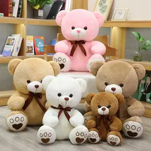 2026 new High Quality 35/50/60CM 5 Colors Lovely Bow-Knot Teddy Bear Doll Stuffed Animal Bear Plush Toys Lovers Girls Birthday Baby Gift