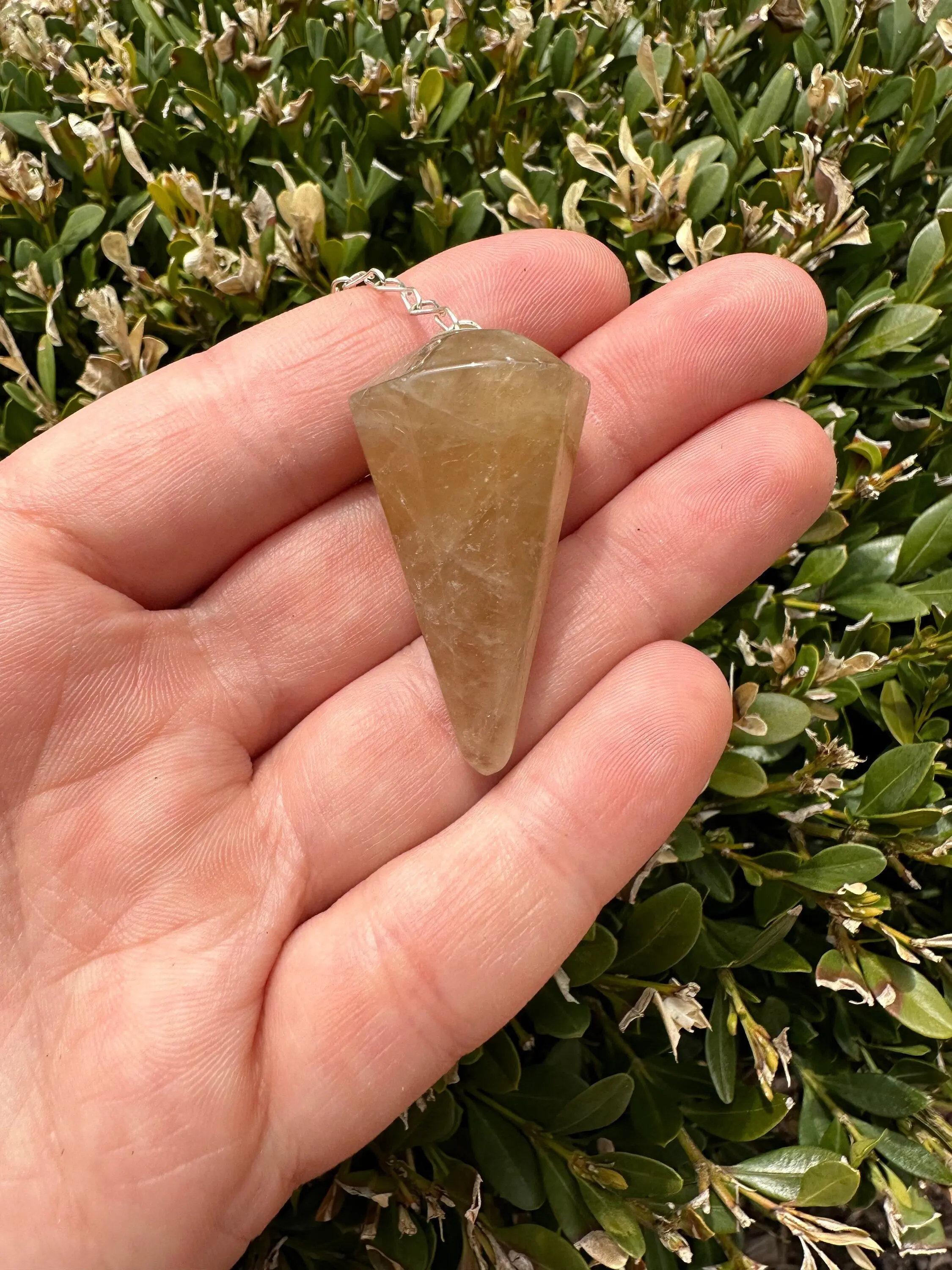 Citrine Pendulum - Natural Healing Crystal for Dowsing and Energy Work
