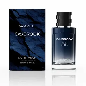 Cavbrook Vast Chill Eau de Parfum 100ml 3.4 fl oz Men's Unisex Fragrance | Aromatic Fougere Scent with Bergamot Lavender Pink Pepper Ambroxan & Cedar | Long Lasting Cologne for Men Women, Daily Wear Signature Scent, Father's Day Gift for Him