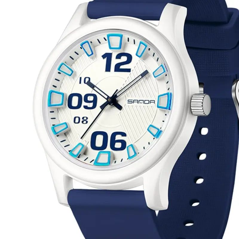 Fashionable Silicone Strap Quartz Watch, Stylish Casual Trendy Wristwatch for Men & Women, Modern Analog Timepiece, Ideal Gift with Box, Fashionable Wristwatches