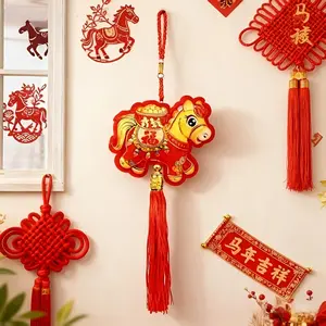 Durable Lightweight Year of the Horse Festival Decorations, Polyester Hanging Ornaments to Enhance Holiday Atmosphere, Suitable for Walls Windows and Doors