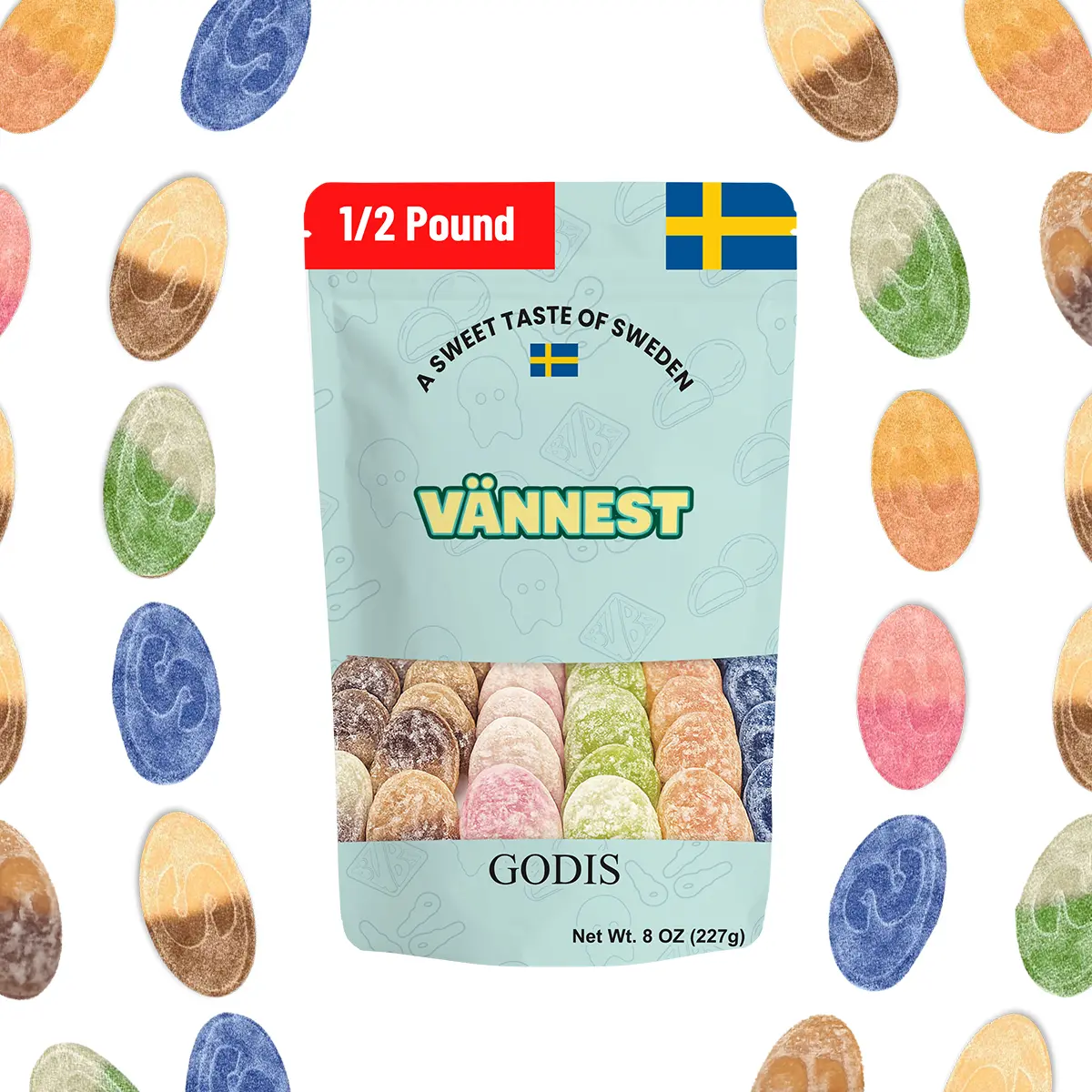 Swedish S-Marke Mix- S-Patch mix 1/2 pound  Bonbon-  Snack- imported swedish candy