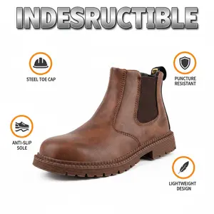 Anti-Smash Nail-Proof Shock-Absorbing Liquid-Repellent & Stain-Proof Unisex Mechanics Garage Workshop Sneaker - Anti-Slip Durable Comfortable Gear