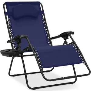 Best Choice Products Oversized Zero Gravity Chair, Folding Outdoor Patio Lounge Recliner w/ Cup Holder