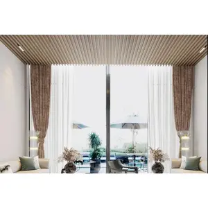 Walnut Slat Wood Wall Panels 94" x 5.75" Acoustic Decorative Wood Panels for Interior Walls & Ceilings | Modern Walnut Veneer Slat Wall Paneling for Living Room, Bedroom & Office