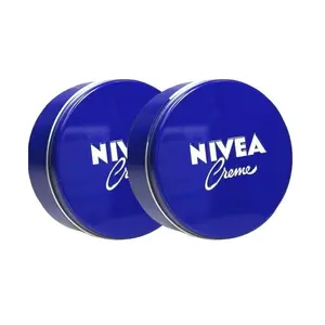 Genuine Authentic German Nivea Cream Metal Tin 250mL - Pack of 2 Moisturizers Skincare Gentle Smooth Fragrance Glycerin