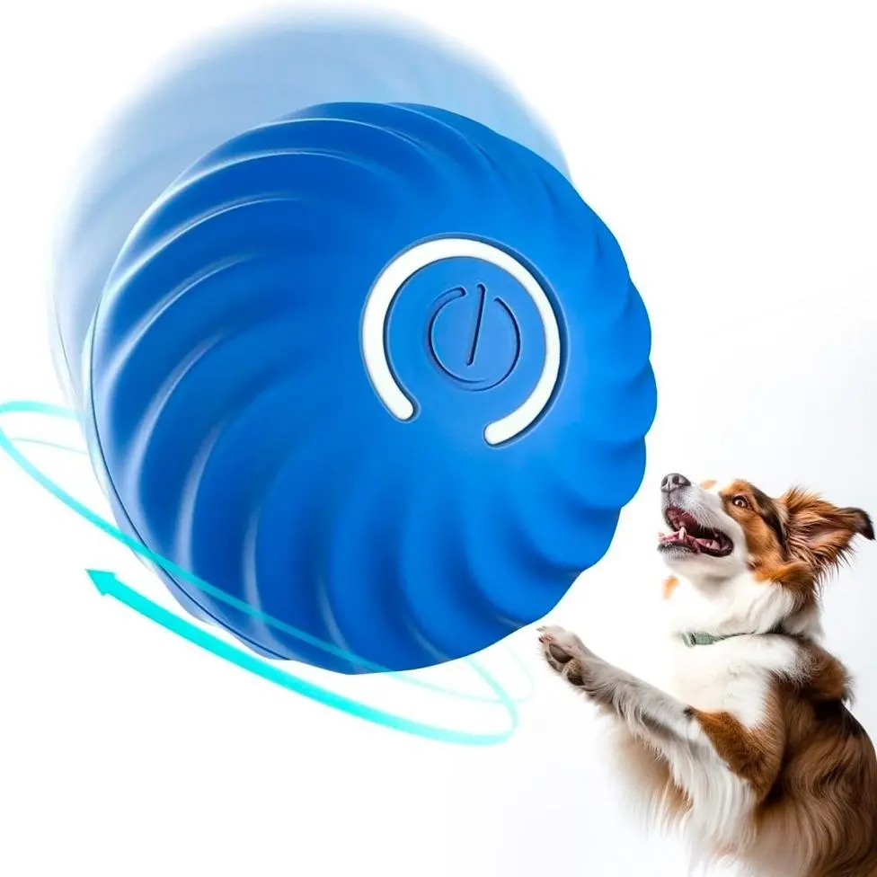 GTTQ Automatic Interactive Training Ball for Dogs - Self Moving Ball Toy, with Bouncing, Rotating, Vibration Functions, Suitable for Puppies & Small to Large Dogs, Ball Toy Balls