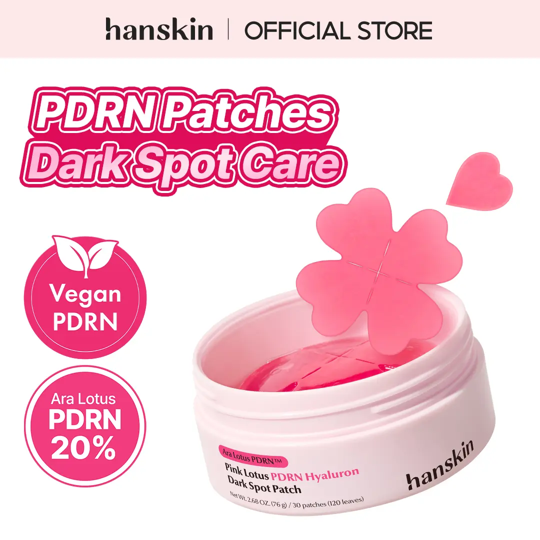 [NEW] Hanskin Vegan PDRN Hyaluron Under-Eye Patches (30 Count) - Korean Serum-Gel Eye Treatments with Pink Lotus PDRN, Collagen, Hyaluronic Acid for Dark Spots, Bright Glow, Hydration